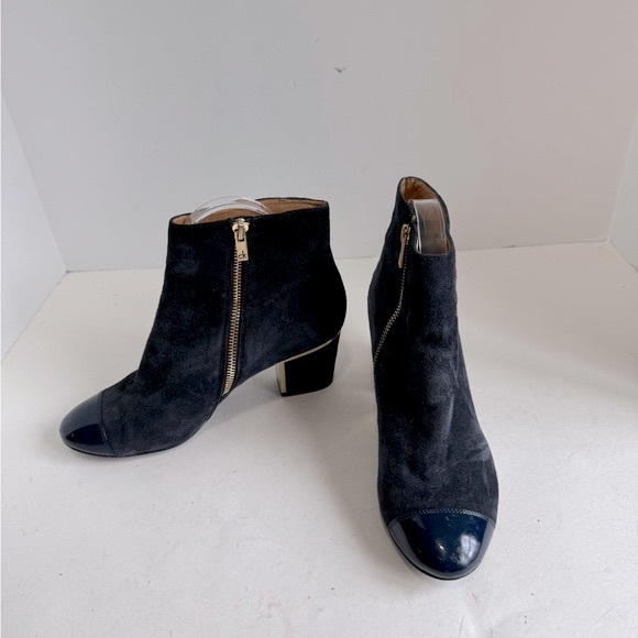 Calvin Klein Kristi Blue Suede Ankle Boots. Size 6.5 - Picture 2 of 11